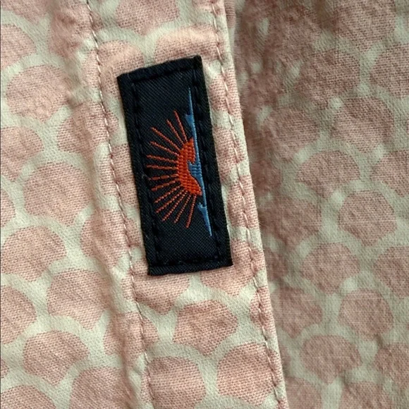 Faherty Rose and White Scalloped Print Button-Down Shirt - Picture 5 of 6